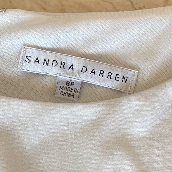 Sandra Darren Black & White Polka Dot Mini Dress - Picture 9 of 14